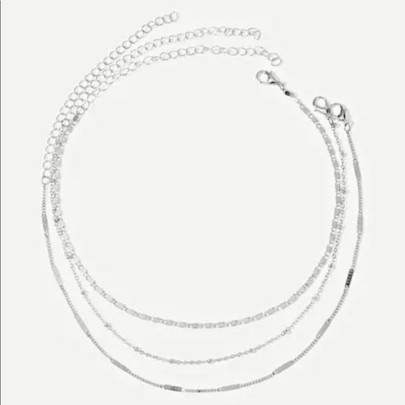 LAST SET SALE Dainty Silver Choker Necklace Set - Picture 4 of 5